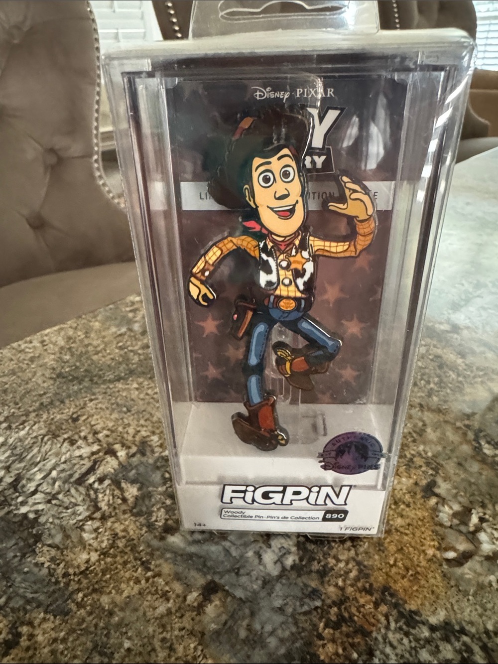 FiGPiN Disney Parks Exclusive 2022 Pixar Toy Story Woody LR Pin #890